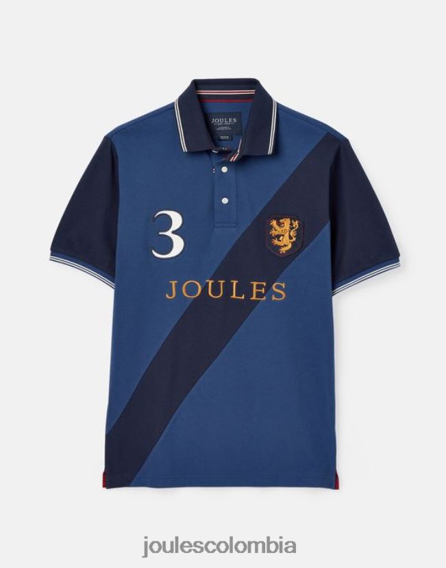 Joules vestir hombres playera tipo polo con adornos H0604R216 azul profundo