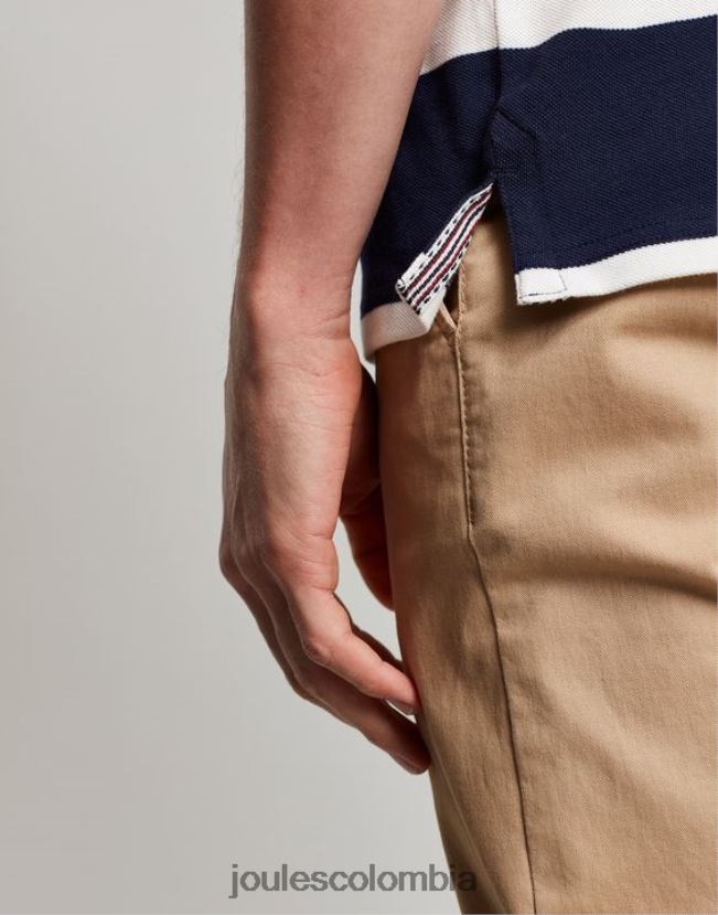 Joules vestir hombres polo de avellana H0604R165 raya blanca azul