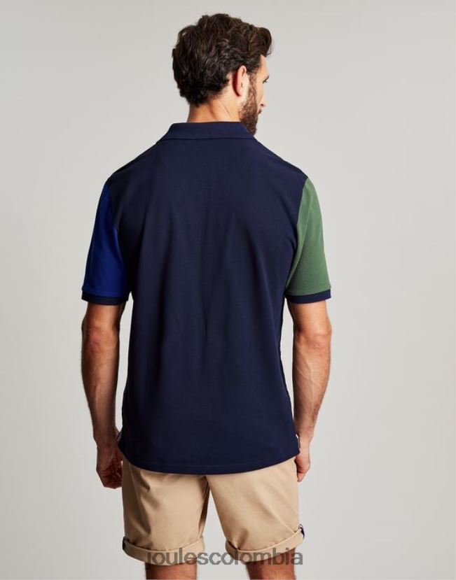 Joules vestir hombres polo de madera H0604R186 raya blanca azul marino