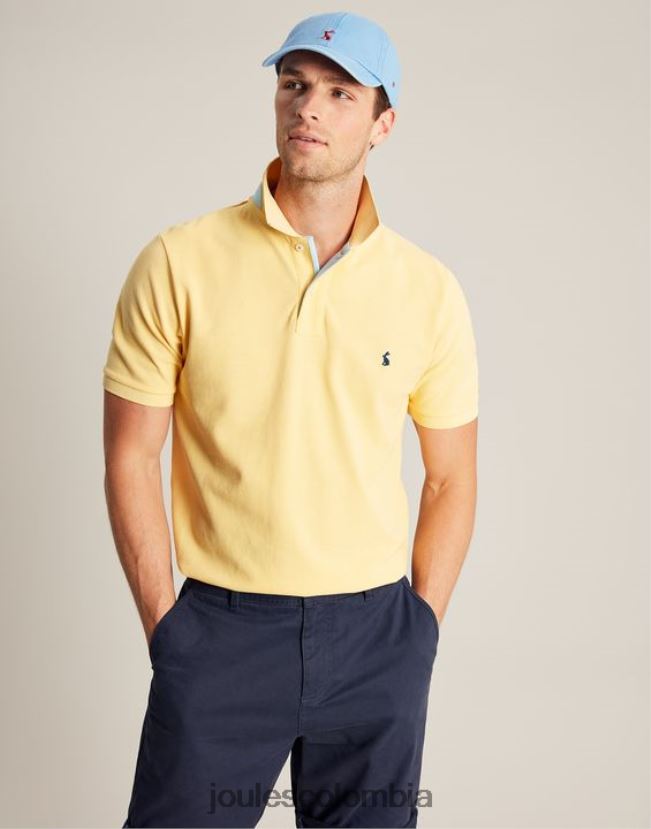 Joules vestir hombres polo de madera H0604R187 de color amarillo pálido