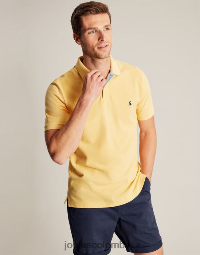 Joules vestir hombres polo de madera H0604R187 de color amarillo pálido