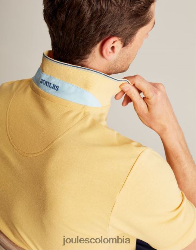 Joules vestir hombres polo de madera H0604R187 de color amarillo pálido