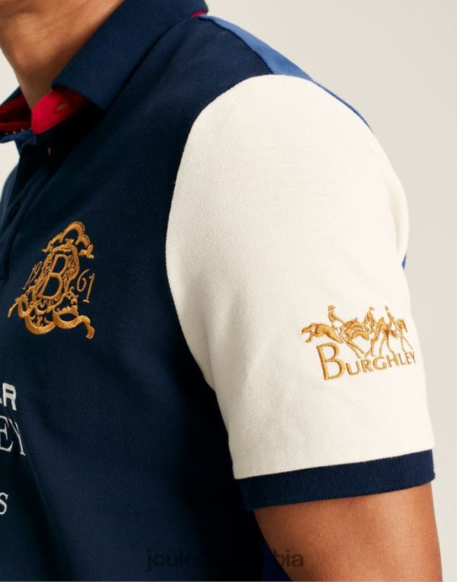 Joules vestir hombres polo de manga corta burghley H0604R222 marina francesa