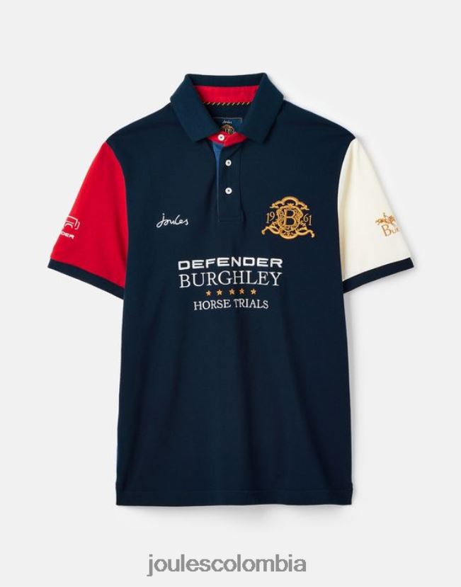 Joules vestir hombres polo de manga corta burghley H0604R222 marina francesa