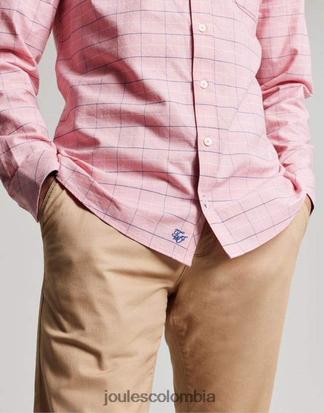 Joules vestir hombres Camisa Welford de manga larga y corte clásico a cuadros H0604R247 cheque rosa