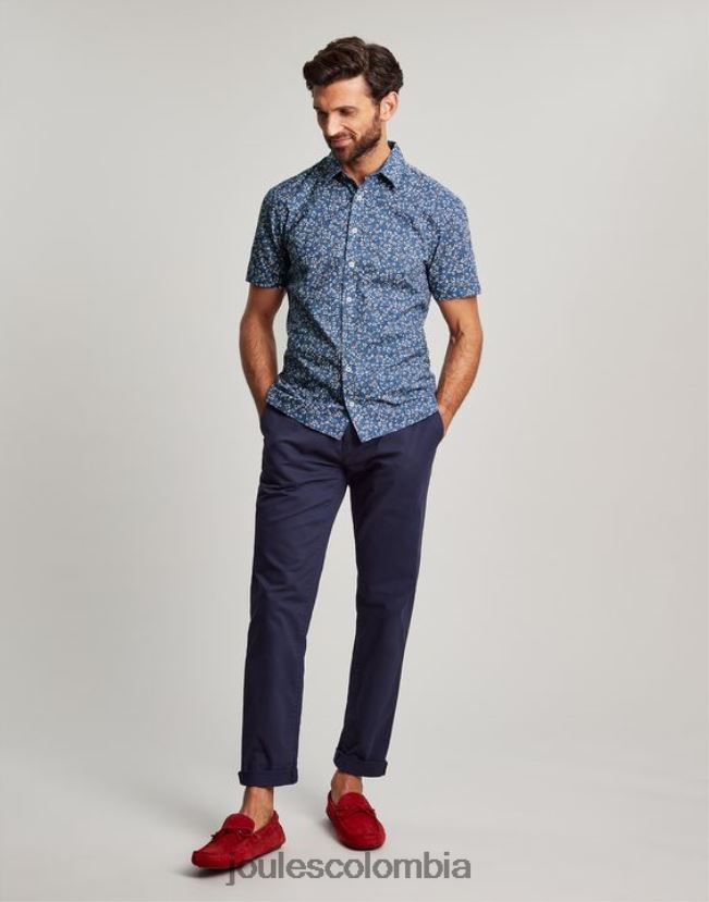 Joules vestir hombres camisa Lloyd de corte clásico estampada H0604R195 flor azul