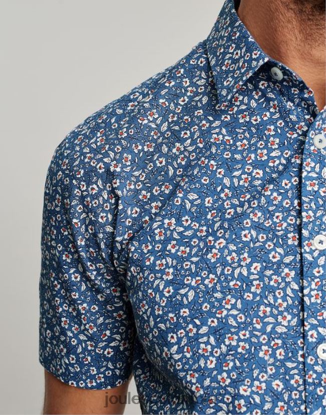 Joules vestir hombres camisa Lloyd de corte clásico estampada H0604R195 flor azul
