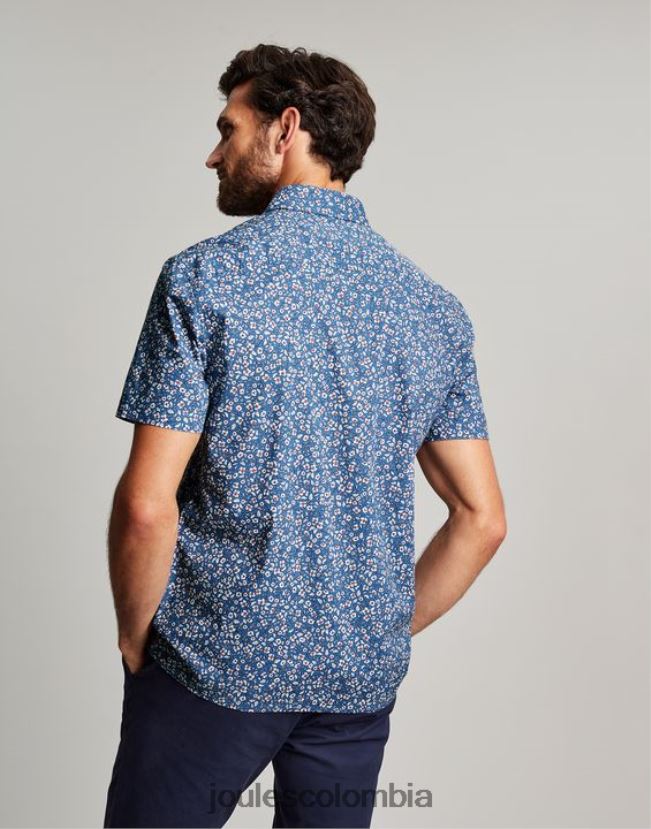 Joules vestir hombres camisa Lloyd de corte clásico estampada H0604R195 flor azul