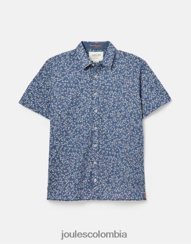 Joules vestir hombres camisa Lloyd de corte clásico estampada H0604R195 flor azul
