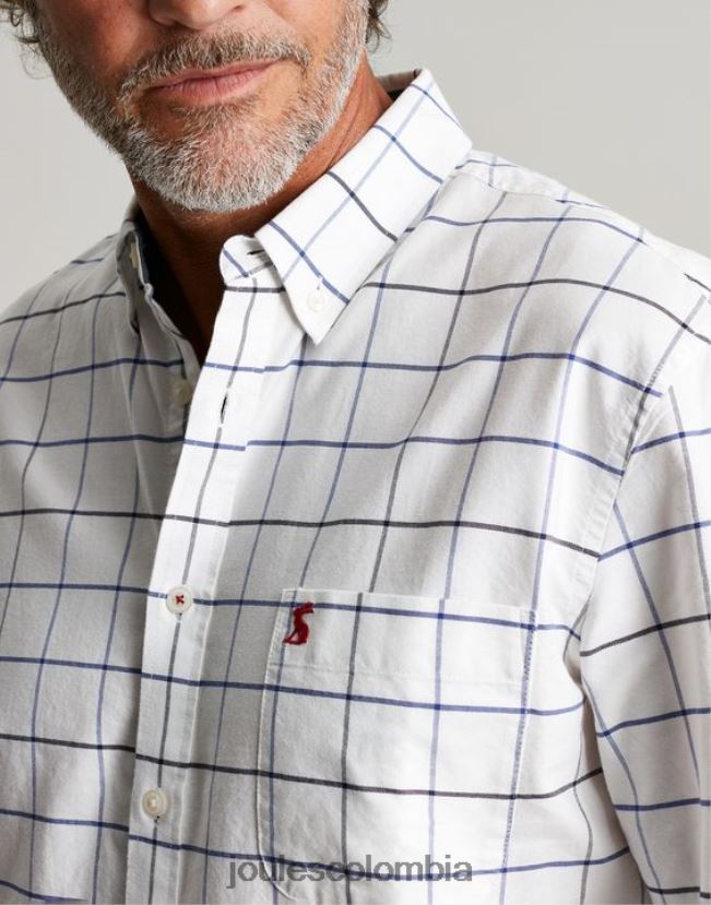 Joules vestir hombres camisa Welford de corte clásico a cuadros H0604R174 cheque blanco