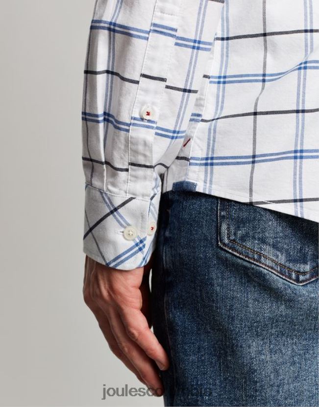 Joules vestir hombres camisa Welford de corte clásico a cuadros H0604R239 cheque azul marino