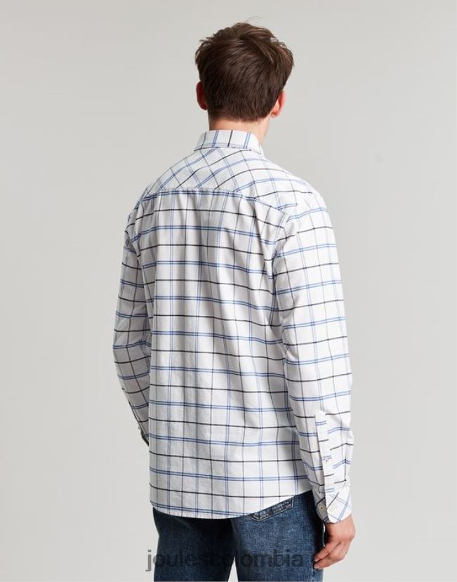 Joules vestir hombres camisa Welford de corte clásico a cuadros H0604R239 cheque azul marino