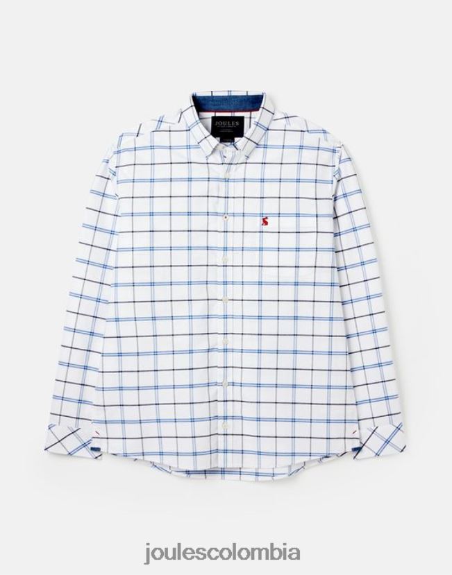 Joules vestir hombres camisa Welford de corte clásico a cuadros H0604R239 cheque azul marino
