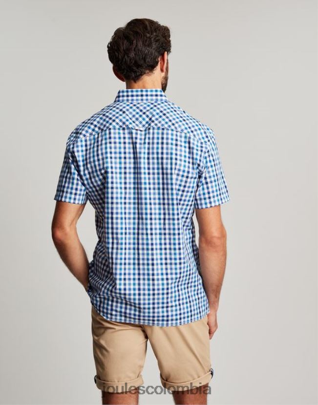 Joules vestir hombres camisa a cuadros de corte clásico wilson H0604R242 guinga azul