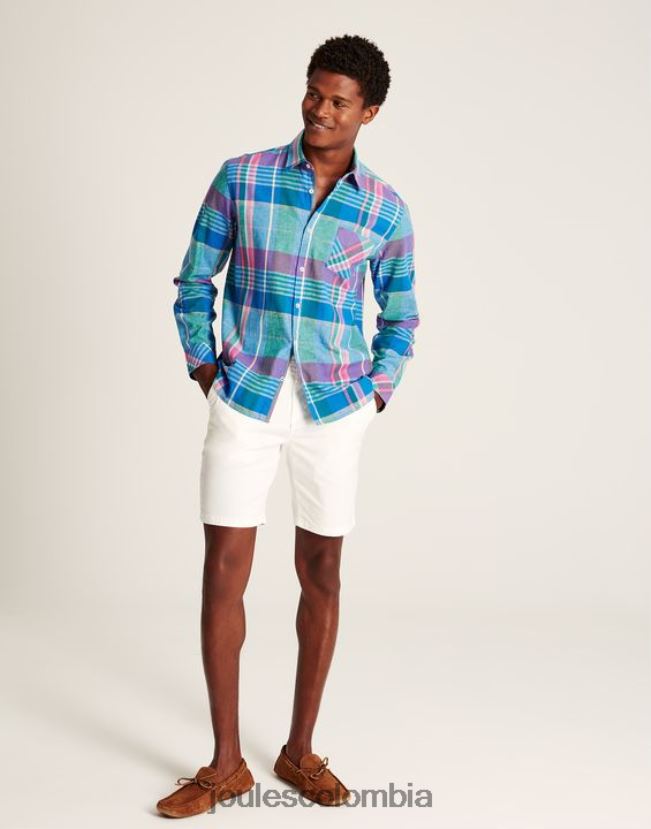 Joules vestir hombres camisa bayard de corte clásico H0604R223 cheque rosa azul