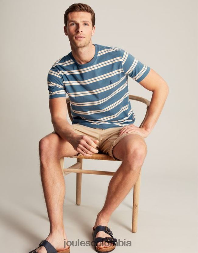 Joules vestir hombres camiseta a rayas del cobertizo del barco H0604R210 raya azul dorada