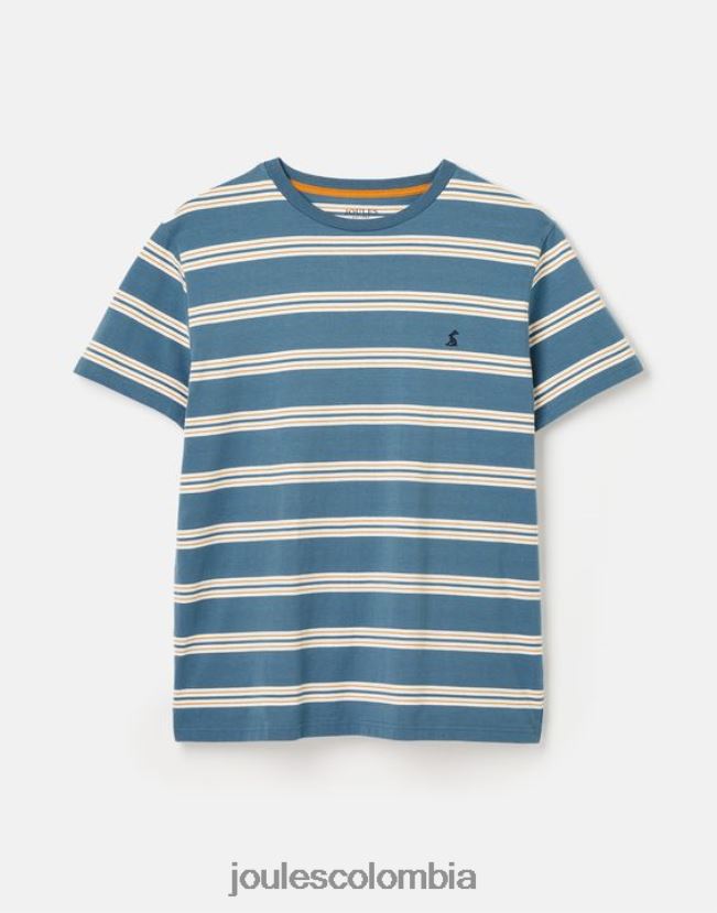 Joules vestir hombres camiseta a rayas del cobertizo del barco H0604R210 raya azul dorada