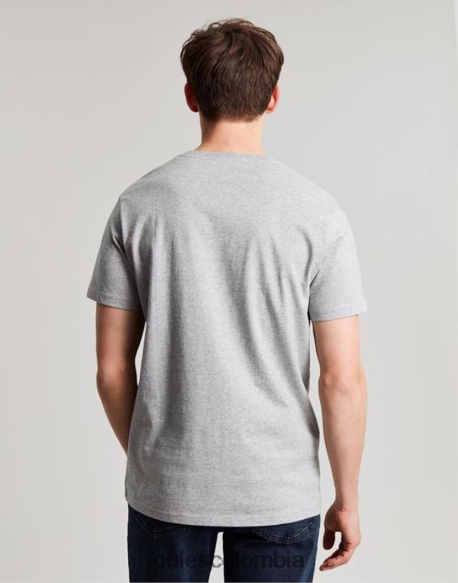 Joules vestir hombres camiseta con gráfico de flynn H0604R184 marga gris