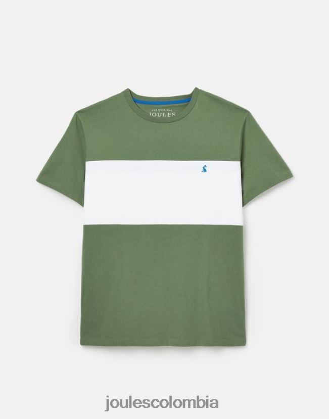 Joules vestir hombres camiseta de manga corta con bloques de color H0604R207 bloque de color verde