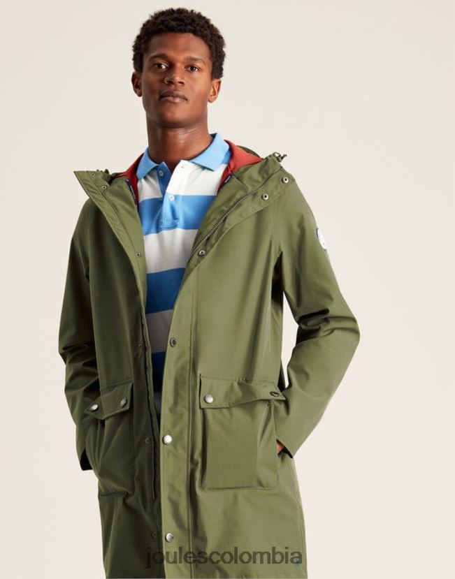 Joules vestir hombres impermeable de longitud media wayland H0604R167 verde oscuro