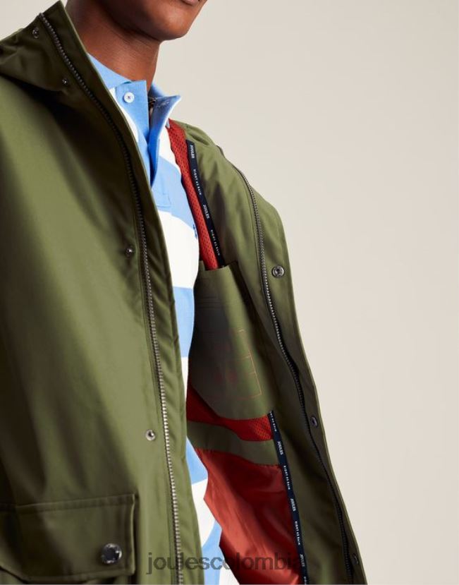 Joules vestir hombres impermeable de longitud media wayland H0604R167 verde oscuro