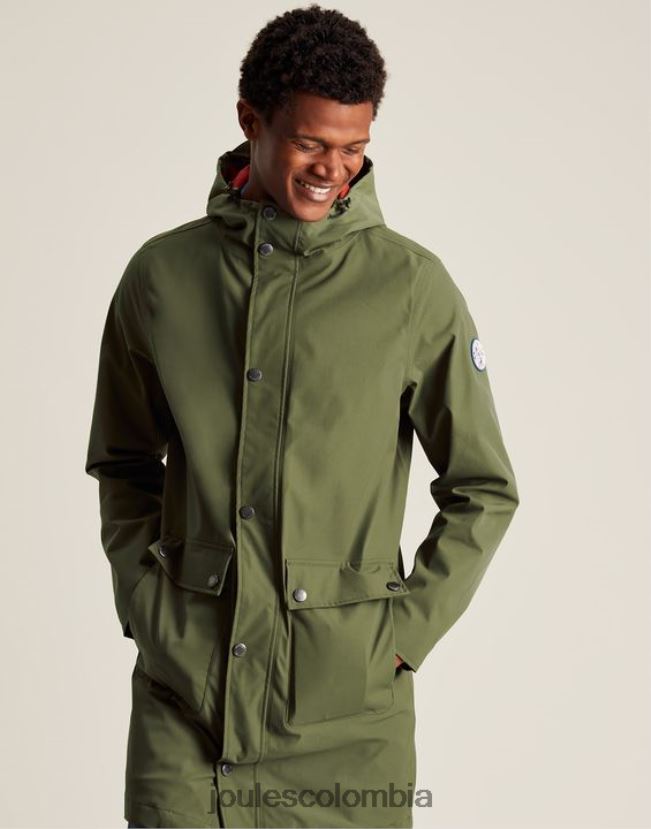 Joules vestir hombres impermeable de longitud media wayland H0604R167 verde oscuro