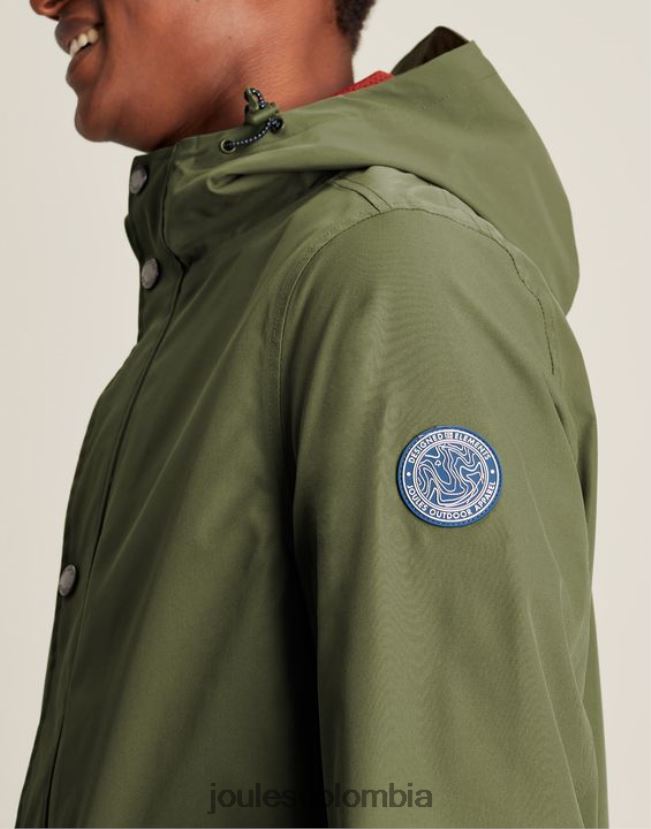 Joules vestir hombres impermeable de longitud media wayland H0604R167 verde oscuro