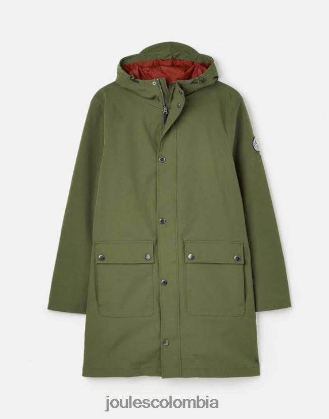 Joules vestir hombres impermeable de longitud media wayland H0604R167 verde oscuro