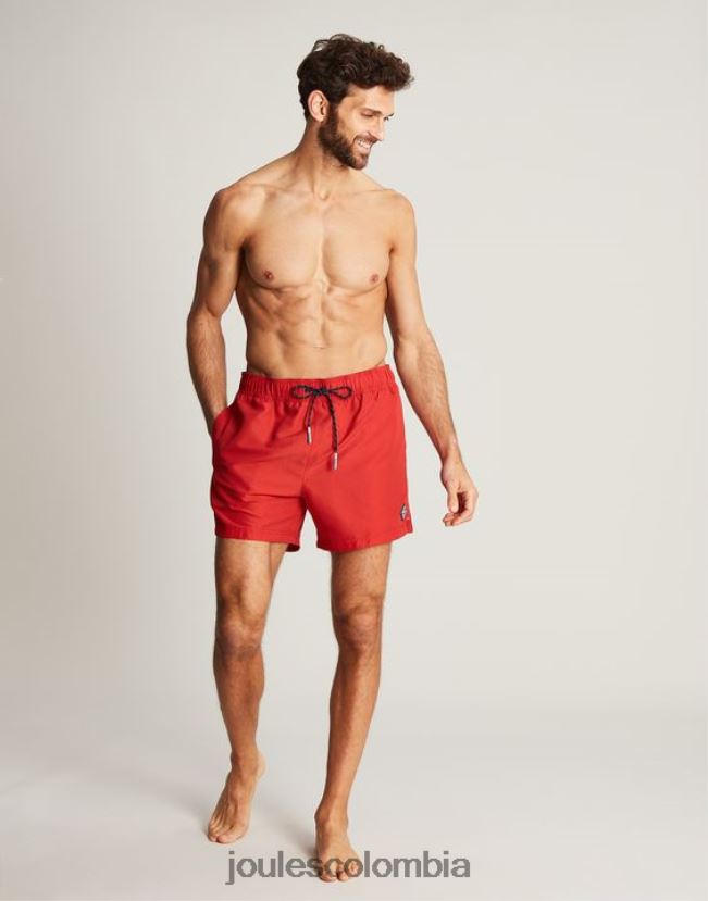 Joules vestir hombres bañador liso tipo galera H0604R234 rojo
