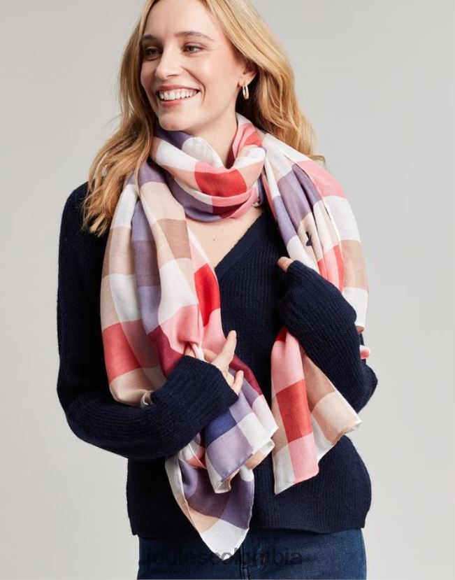 Joules accesorios mujer bufanda tejida ligera con estampado River H0604R160 abeja multi guinga