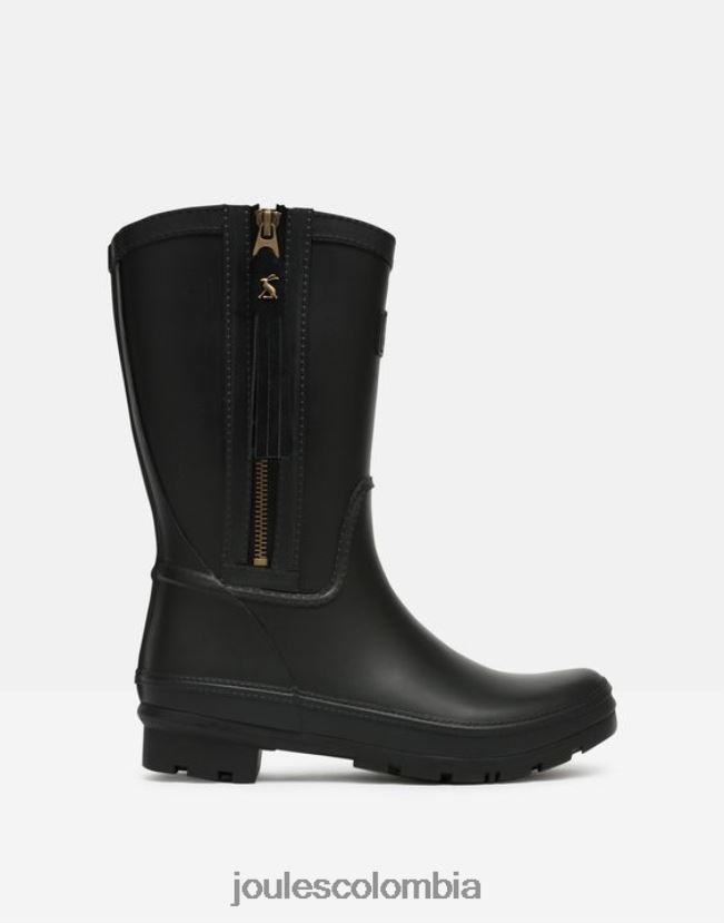 Joules calzado mujer Botas de lluvia de altura media rosalind con borla intercambiable H0604R23 negro verdadero