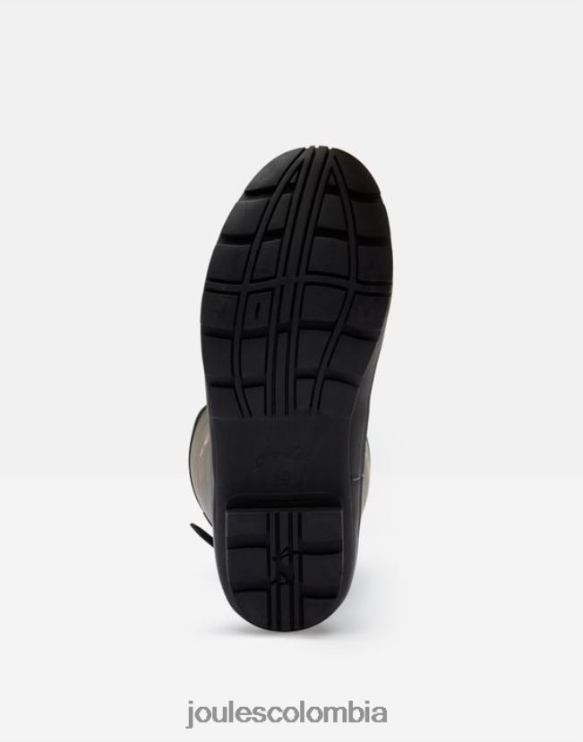 Joules calzado mujer Estampado de botas de lluvia con refuerzo trasero ajustable. H0604R147 abejas metálicas negras