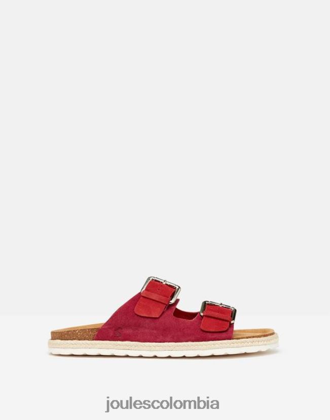 Joules calzado mujer sandalias lucinda de ante con hebilla H0604R143 rosa multicolor