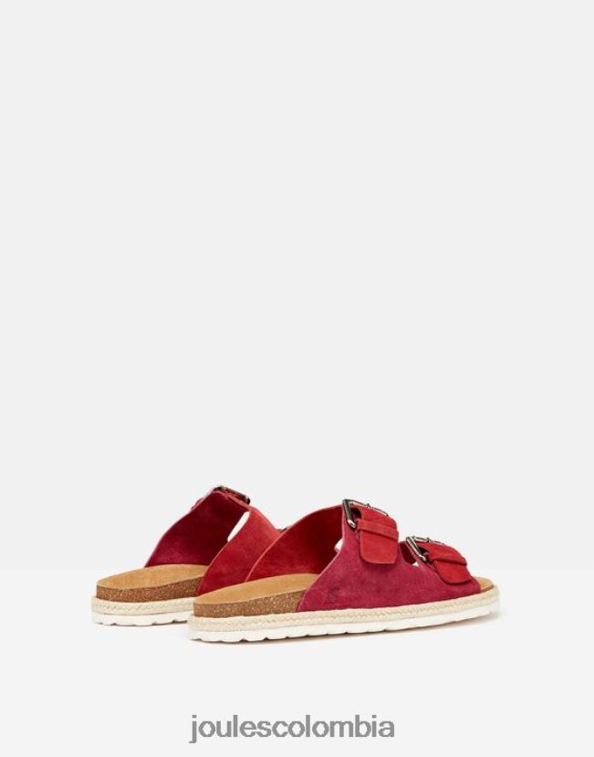 Joules calzado mujer sandalias lucinda de ante con hebilla H0604R143 rosa multicolor