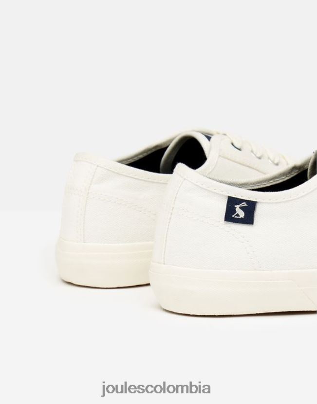 Joules calzado mujer zapatillas con bomba costera orgánica H0604R141 blanco