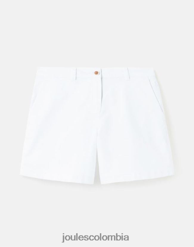 Joules vestir mujer shorts chinos estilo crucero de largo medio H0604R74 blanco brillante