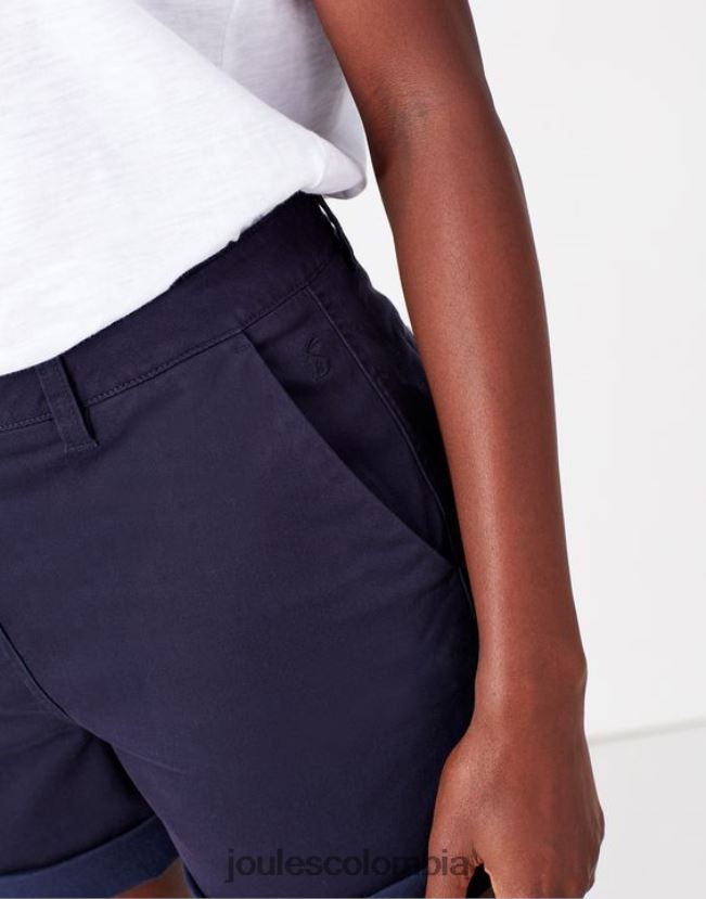 Joules vestir mujer shorts chinos estilo crucero de largo medio H0604R82 marina francesa