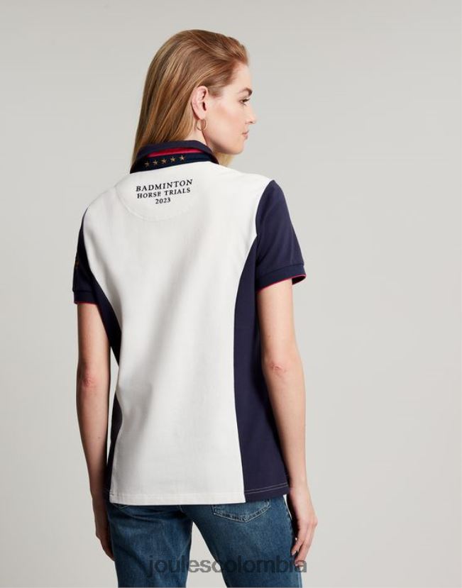 Joules vestir mujer playera tipo polo con detalles de bádminton H0604R75 crema