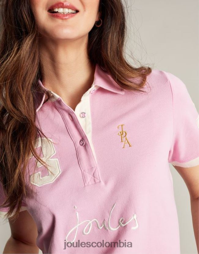 Joules vestir mujer polo de beaufort H0604R72 Rosa claro