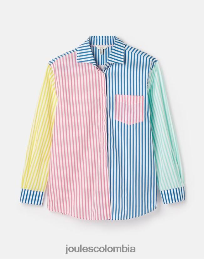 Joules vestir mujer camisa amilla con hombros caídos H0604R63 raya de hotch potch