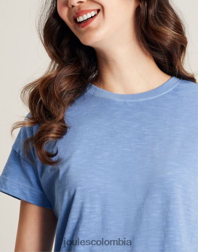Joules vestir mujer camiseta manga corta macey H0604R81 azul