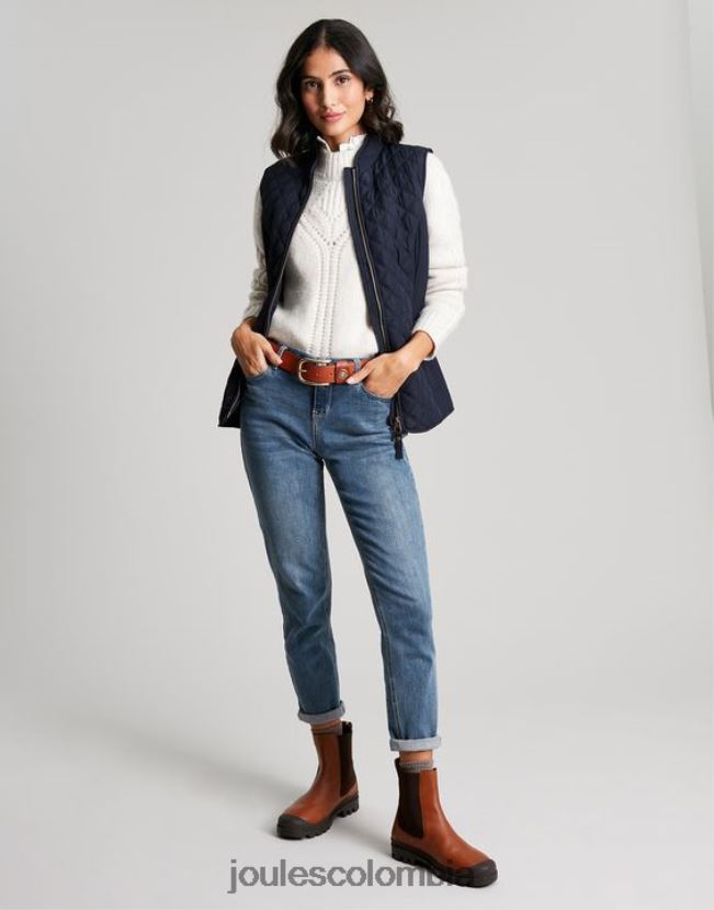 Joules vestir mujer chaleco acolchado con diamantes minx H0604R35 marina marina