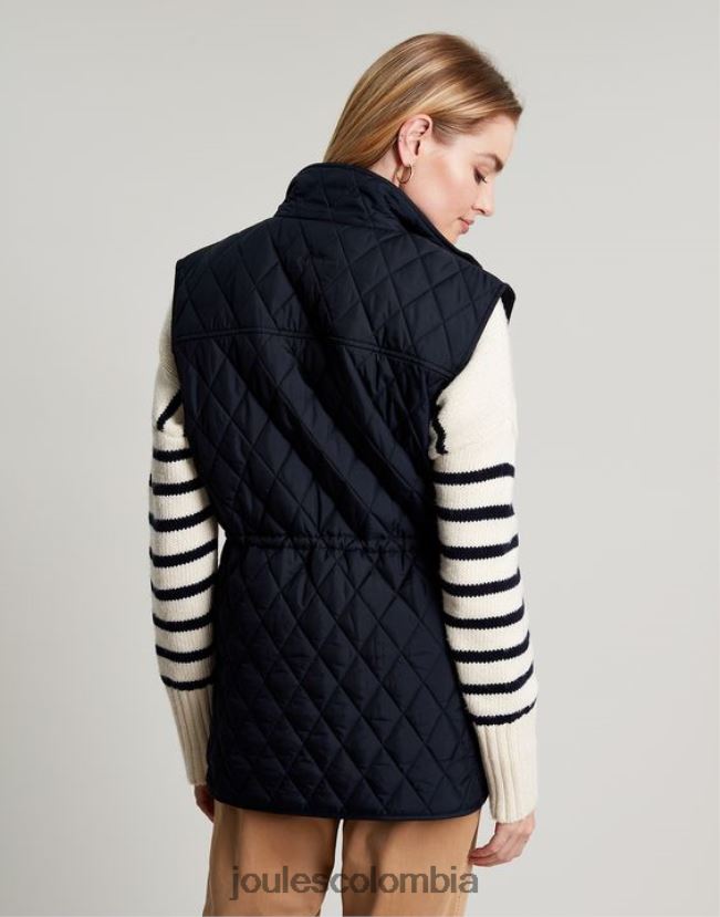 Joules vestir mujer chaleco kempton con colcha de diamantes H0604R39 marina marina