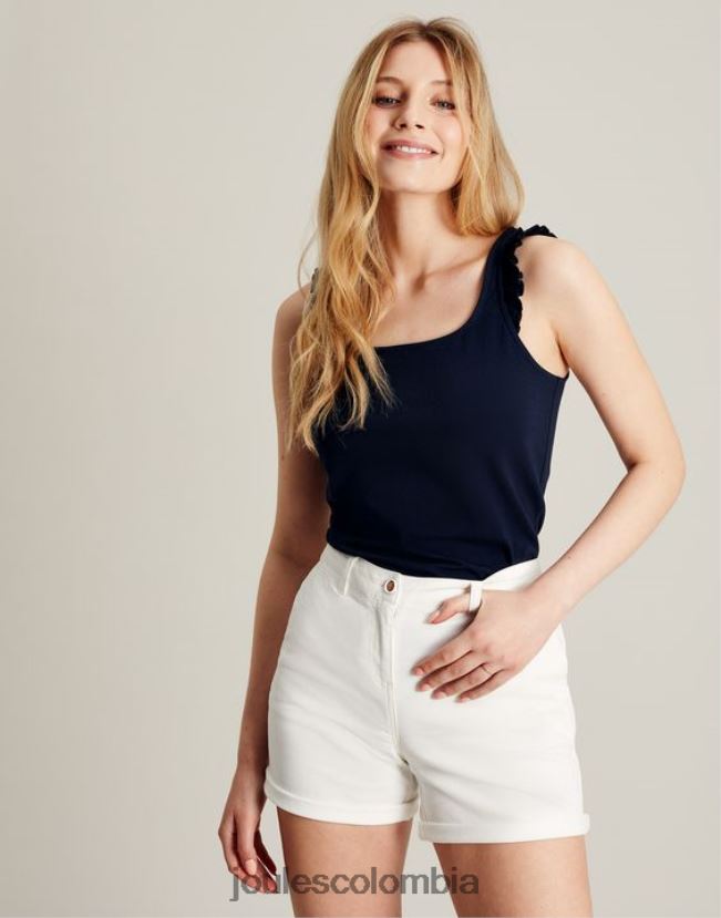 Joules vestir mujer tanque de volantes claire H0604R119 marina francesa