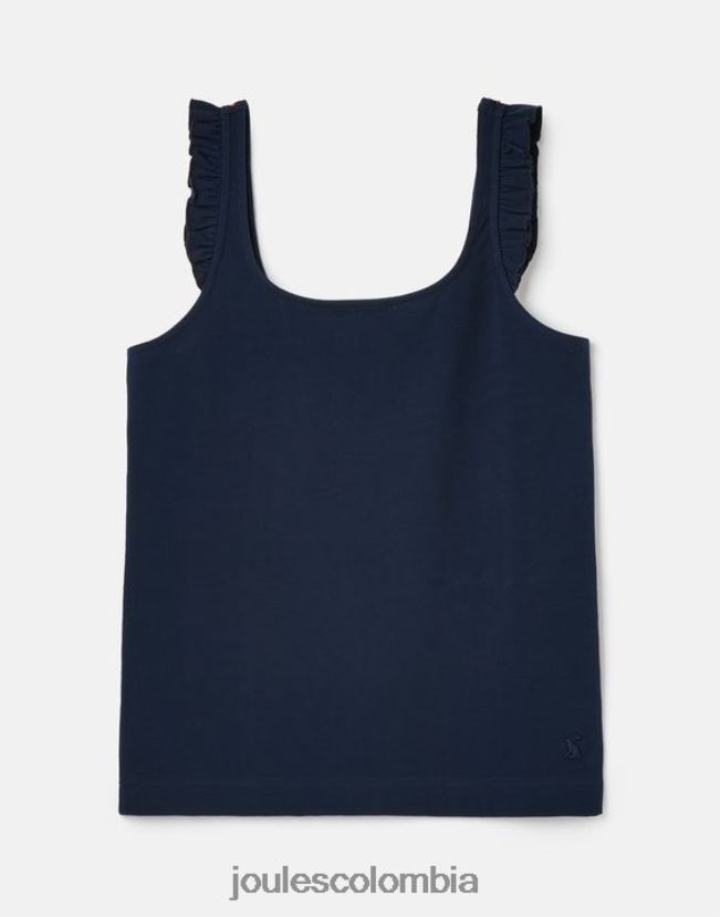Joules vestir mujer tanque de volantes claire H0604R119 marina francesa