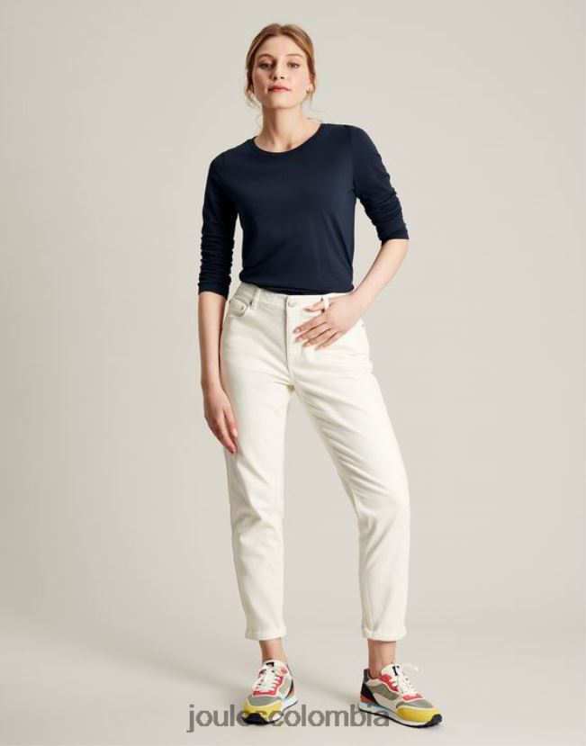 Joules vestir mujer top de manga larga con cuello redondo holly H0604R36 marina francesa