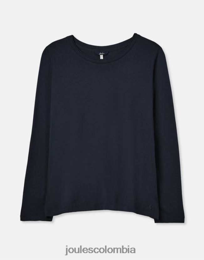 Joules vestir mujer top de manga larga con cuello redondo holly H0604R36 marina francesa