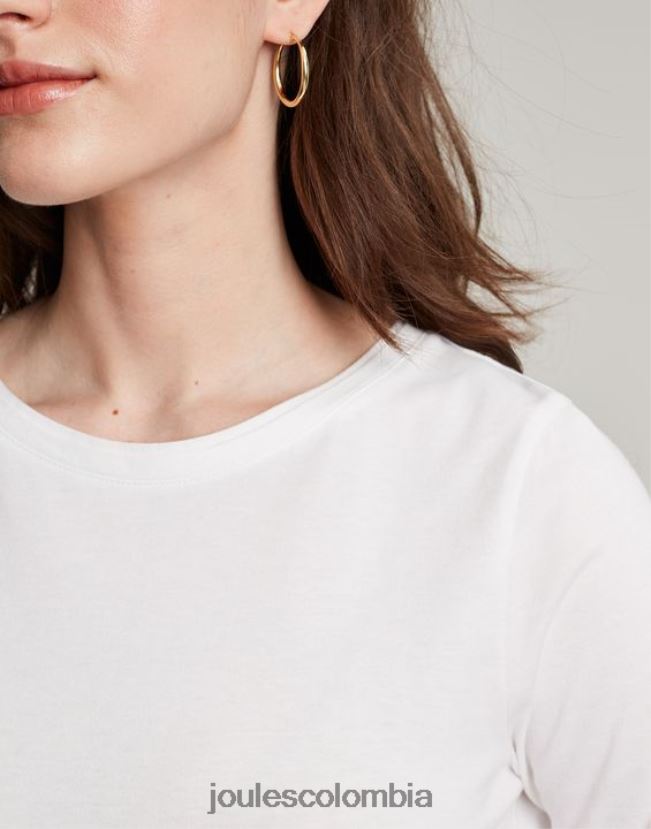 Joules vestir mujer top de manga larga con cuello redondo holly H0604R5 crema