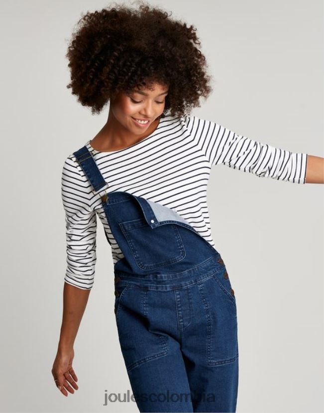 Joules vestir mujer top de punto de manga larga Harbour H0604R53 raya azul marino crema