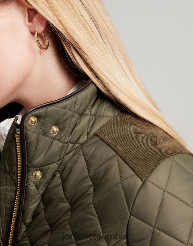 Joules vestir mujer chaqueta acolchada newdale H0604R52 hoja de uva